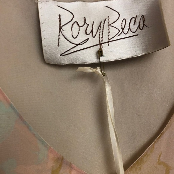 New Rory Beca 100% Silk Chiffon Drawstring Mini Dress - Picture 6 of 6